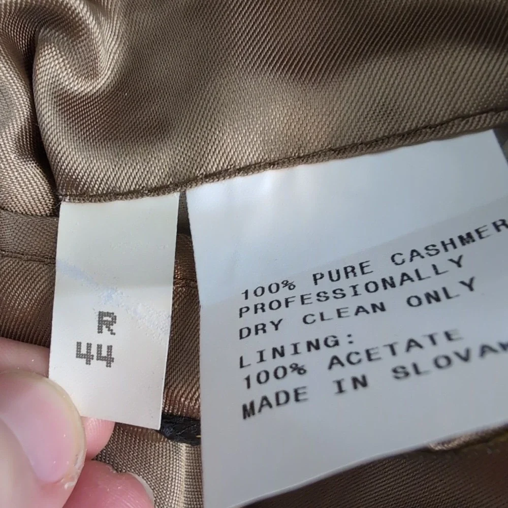 FENZIA EUROMODA 100% PURE CASHMERE Men's Sport Blazer 3 Button Brown 44R‎ Jacket